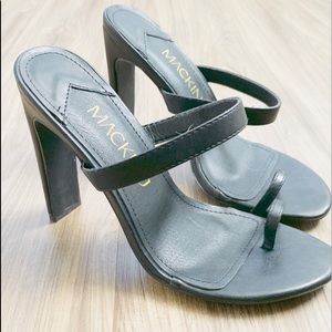 Black single sole heels